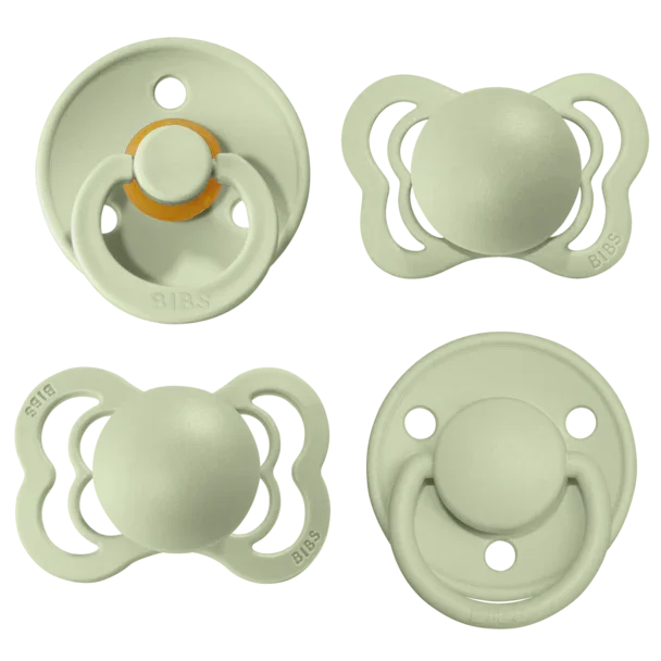 BIBS - Začetni paket 4 dudic, silikon/lateks - Sage (različni cuclji) - 91343 Luxbaby