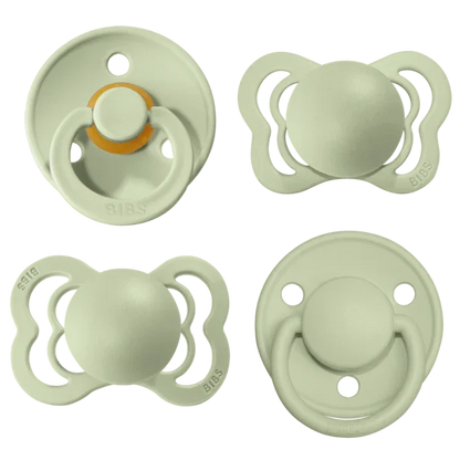 BIBS - Začetni paket 4 dudic, silikon/lateks - Sage (različni cuclji) - 91343 Luxbaby