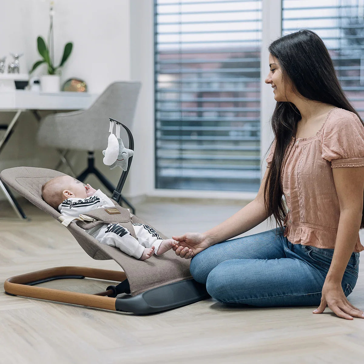 FreeON - Otroški gugalnik Serene - Beige - FO1230202 Luxbaby