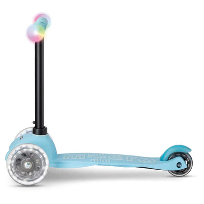 Micro - Otroški skiro Mini2Grow Deluxe Magic LED - Moder (4v1)