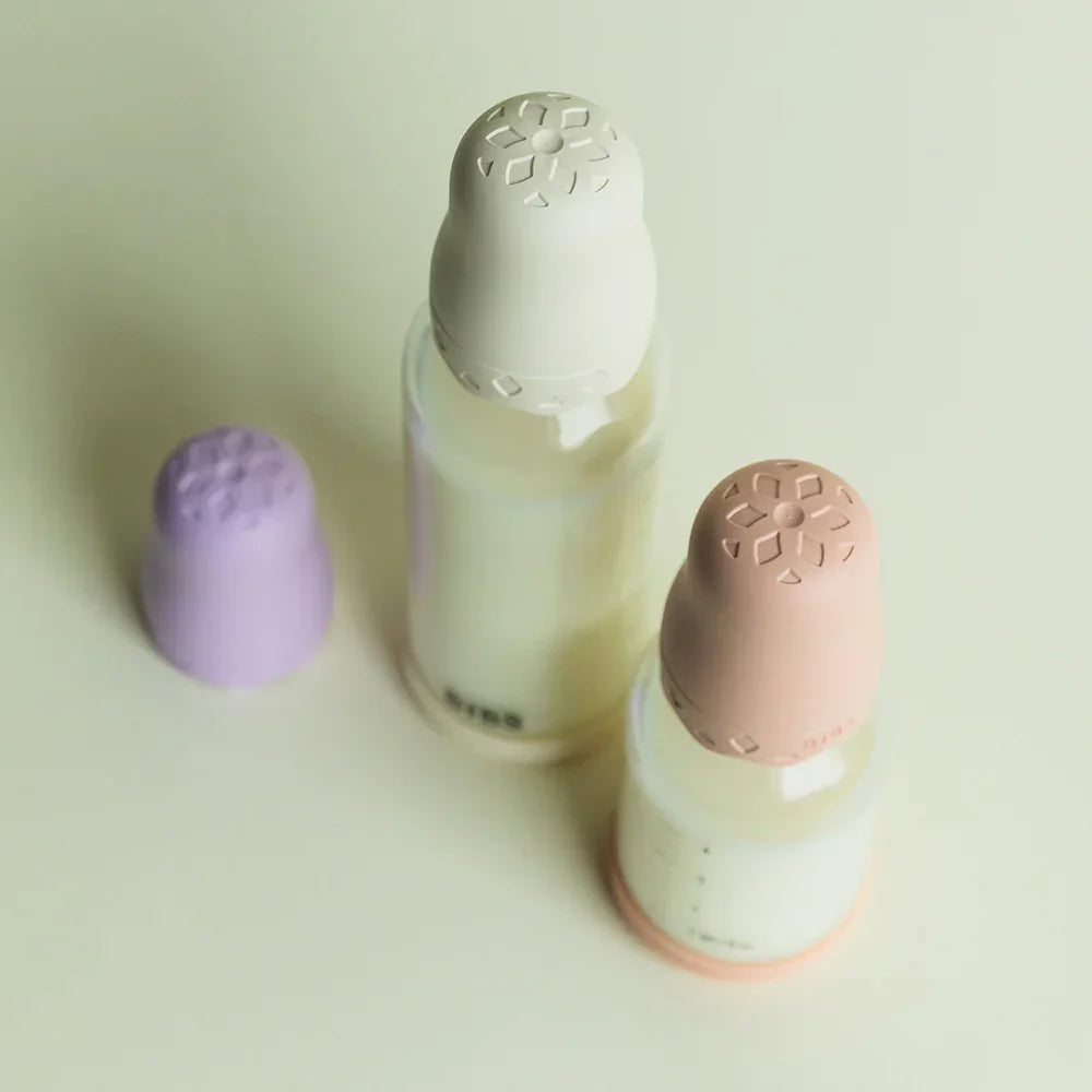 BIBS - Otroška steklena steklenička Boheme 240 ml, lateks - Ivory (srednji pretok) - 50202216 Luxbaby