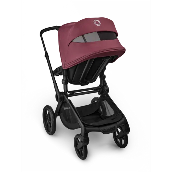 Bugaboo - Otroški voziček Fox 5 Renew Black/Heritage Black - Dark Cherry (2v1)