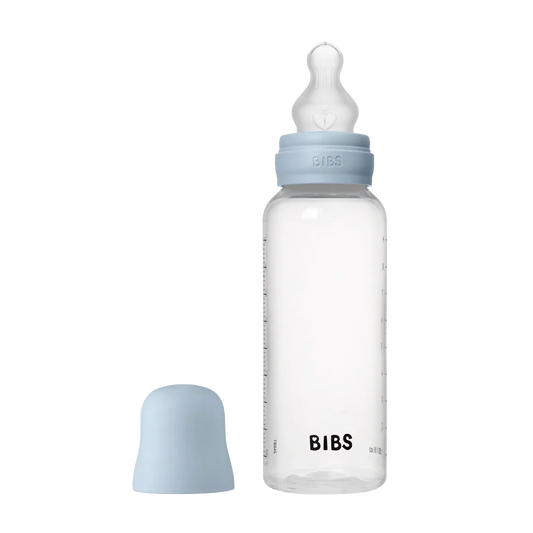 BIBS - Otroška steklenička 270 ml, silikon - Baby Blue (srednji pretok) - 50171231 Luxbaby