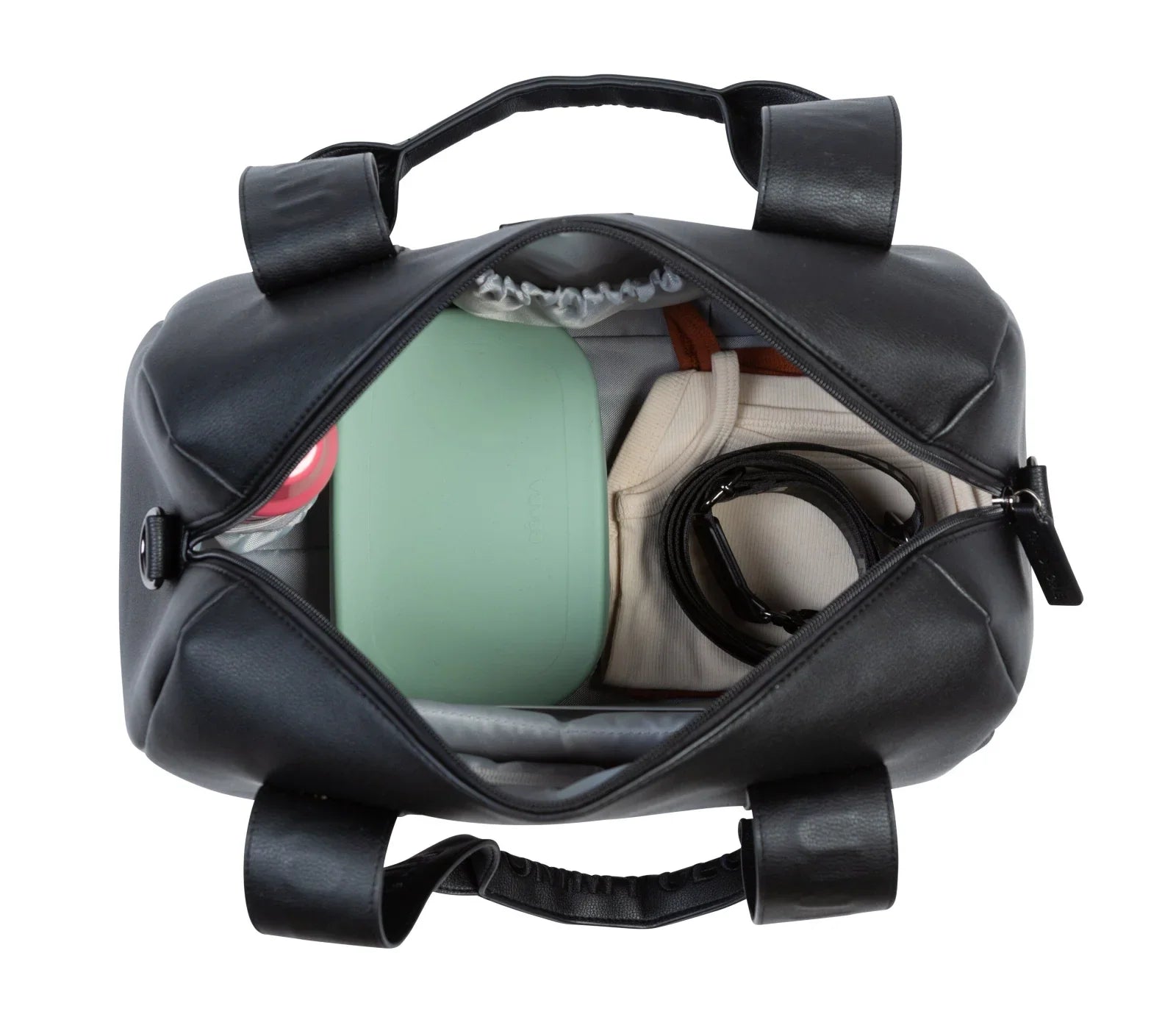 Childhome - Torba Mommy Club Signature Vegan Leather - Black - CWMCSLBL Luxbaby