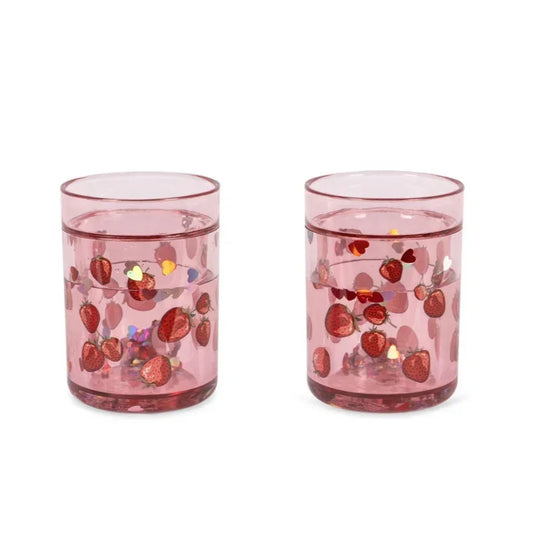Konges Sløjd - 2-delni set kozarcev z bleščicami - Fragola