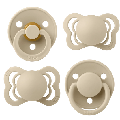BIBS - Začetni paket 4 dudic, silikon/lateks - Vanilla (različni cuclji) - 91344 Luxbaby