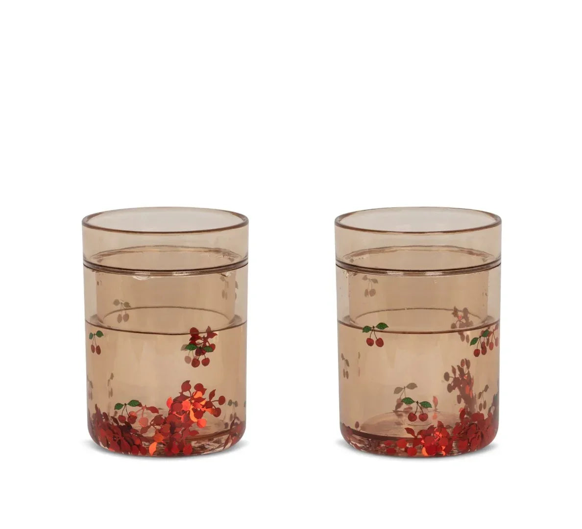 Konges Sløjd - 2-delni set kozarcev z bleščicami - Cherry