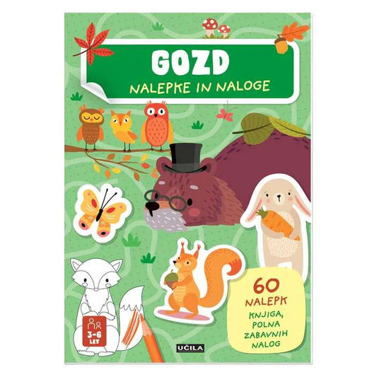 Učila - Gozd - Knjiga z nalepkami - U007078 Luxbaby