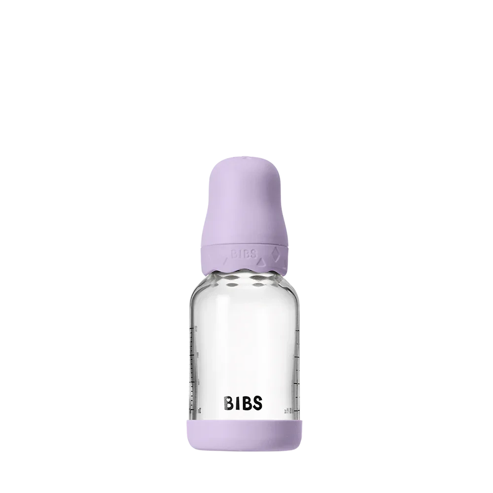 BIBS - Otroška steklena steklenička Boheme 120 ml, lateks - Violet Sky (počasen pretok) - 50192291 Luxbaby