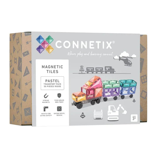 Connetix - Magnetne ploščice - Pastel Transport Pack (50 kosov) - CT-P-00050-TR Luxbaby