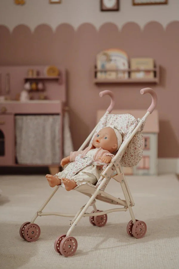 Little Dutch - Kovinski voziček za punčko - Soft Flowers - LD4585 Luxbaby