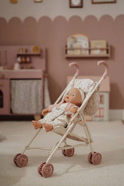 Little Dutch - Kovinski voziček za punčko - Soft Flowers - LD4585 Luxbaby