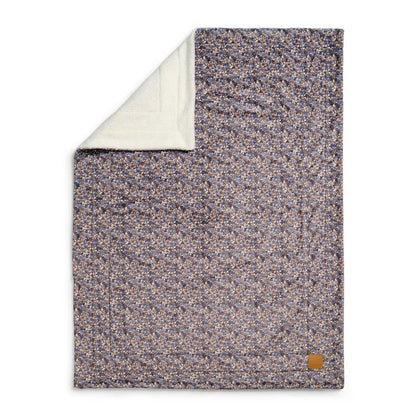 Elodie - Žametna odejica - Blue Garden - E12090 Luxbaby