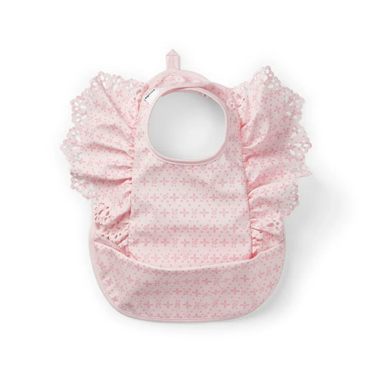 Elodie - Otroški slinček - Embroidery Anglaise Pink - E13929 Luxbaby