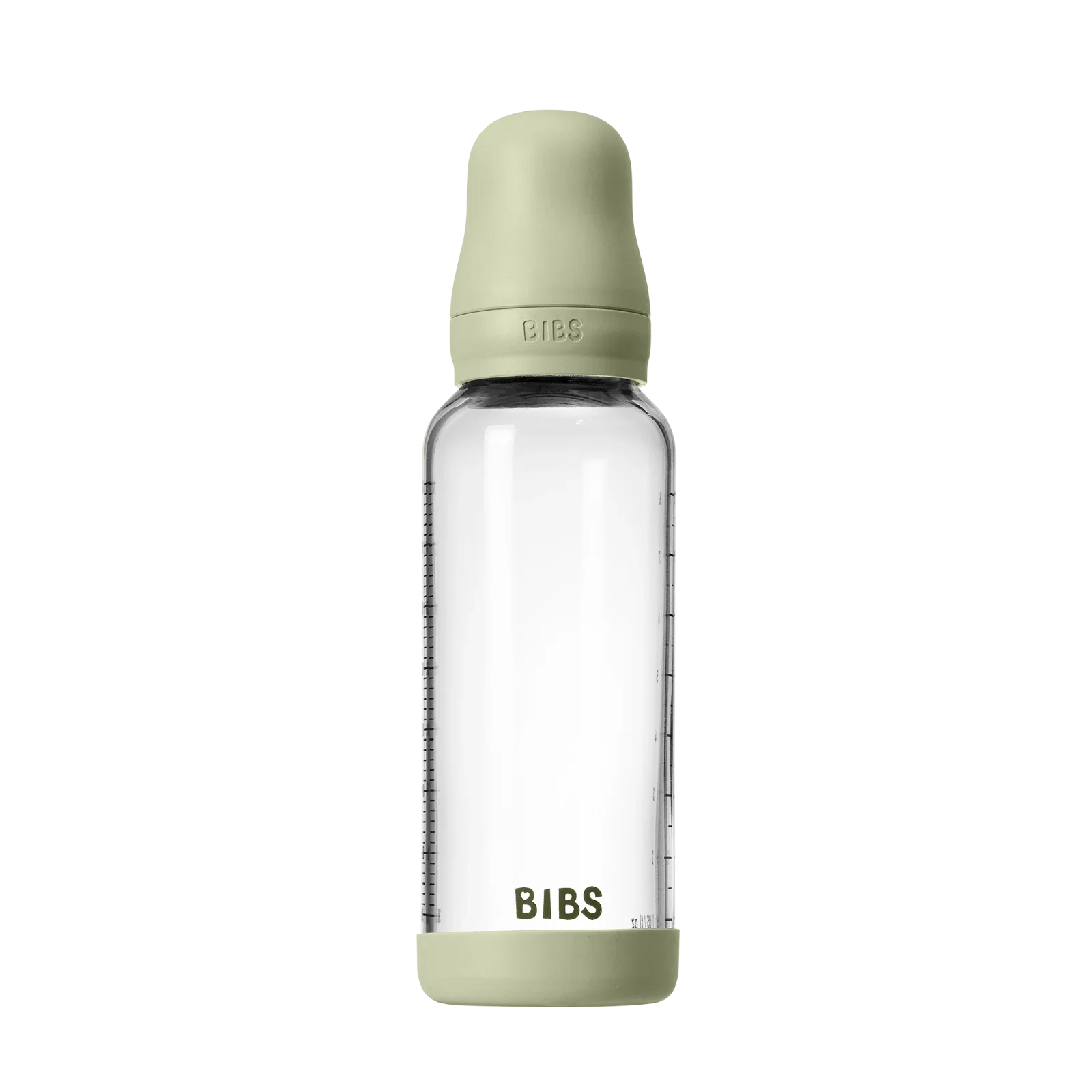 BIBS - Otroška steklena steklenička 240 ml, lateks - Sage (srednji pretok) - 5020250 Luxbaby