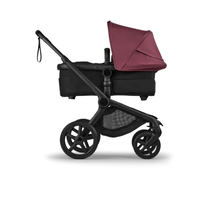 Bugaboo - Otroški voziček Fox 5 Renew Black/Heritage Black - Dark Cherry (2v1)