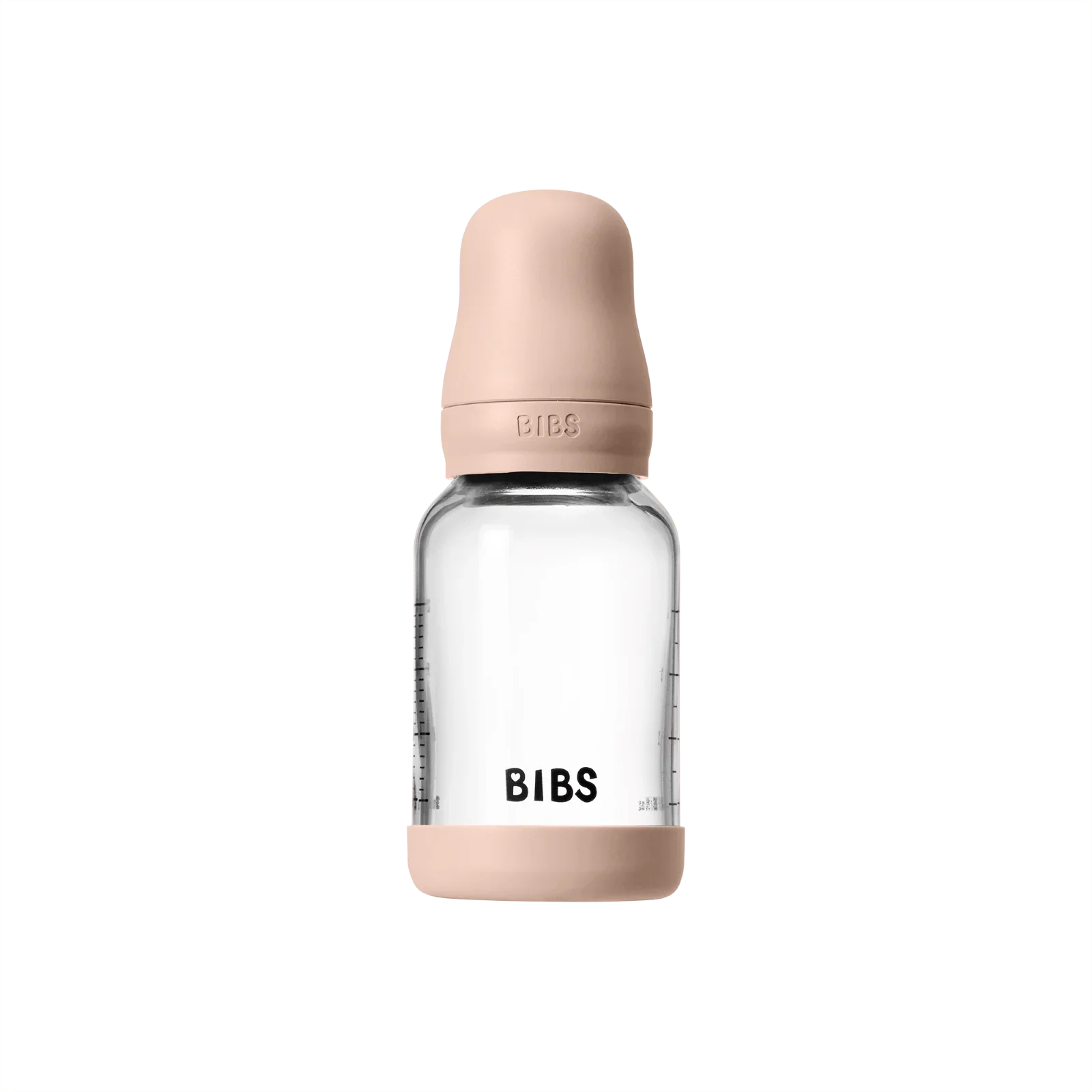 BIBS - Otroška steklena steklenička 120 ml, lateks - Blush (počasni pretok) - 5019244 Luxbaby