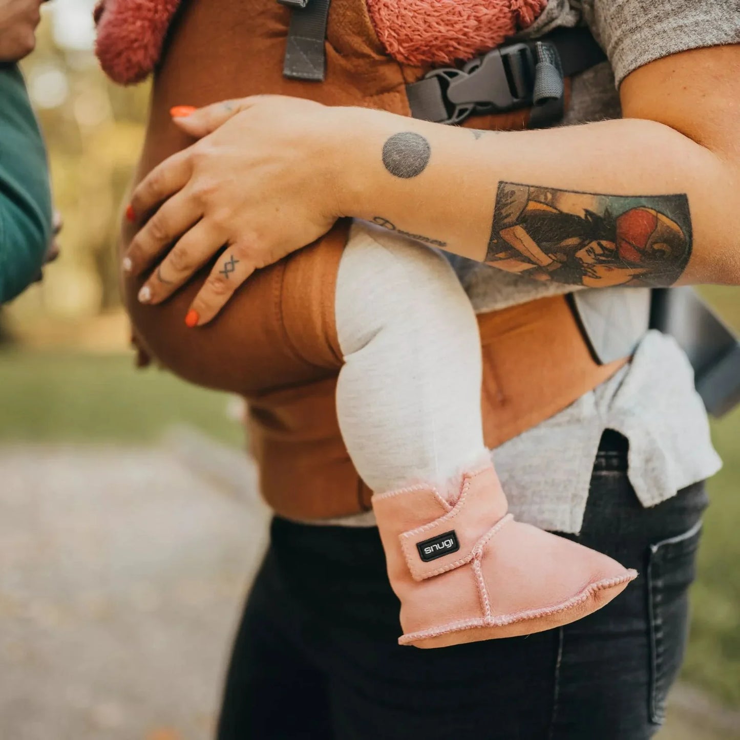 Snugi - Merino škorenjčki - Roza - S964694 Luxbaby