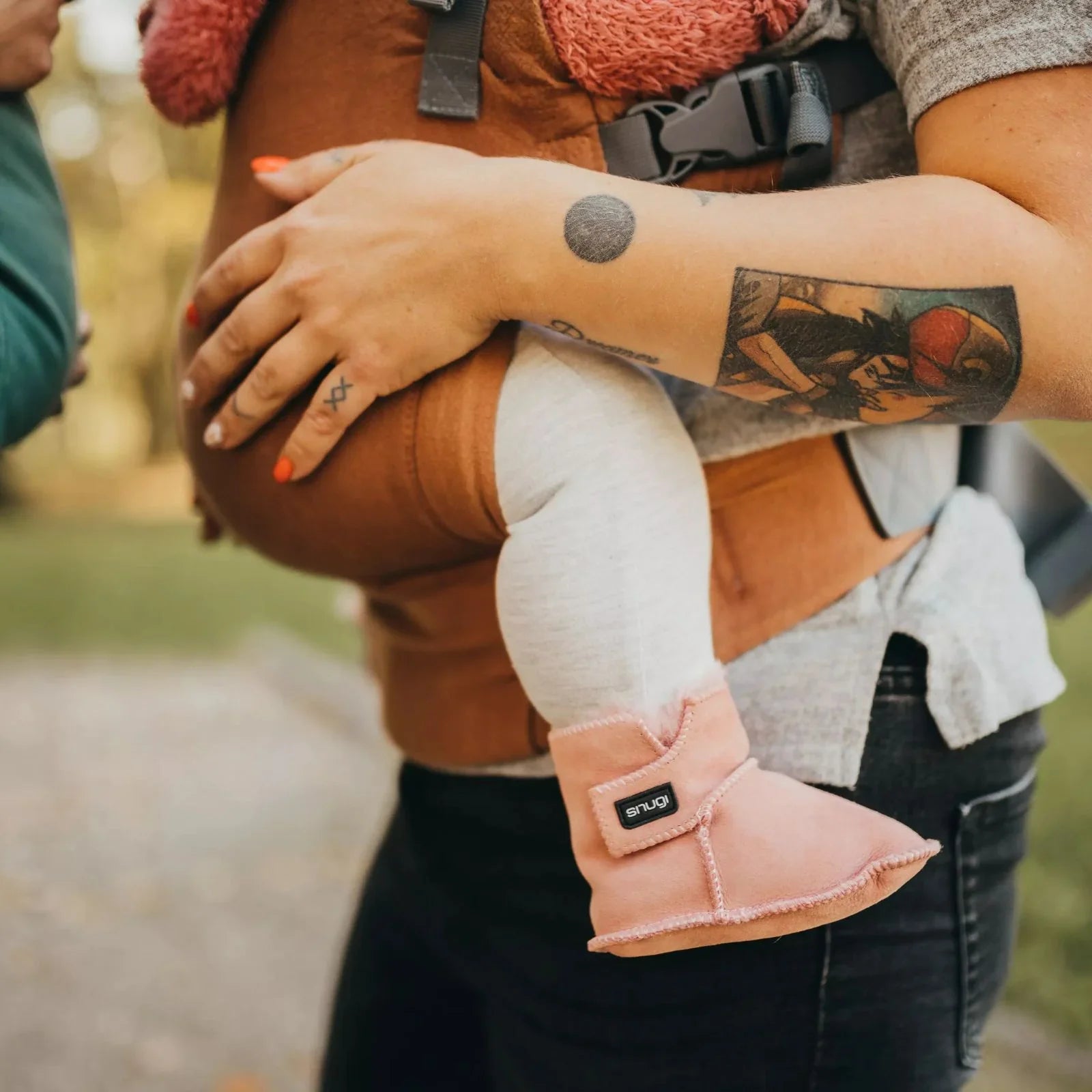 Snugi - Merino škorenjčki - Roza - S964694 Luxbaby