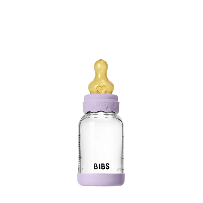 BIBS - Otroška steklena steklenička Boheme 120 ml, lateks - Violet Sky (počasen pretok) - 50192291 Luxbaby