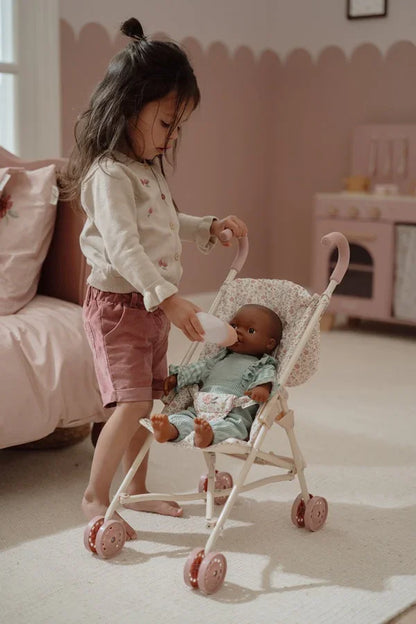 Little Dutch - Kovinski voziček za punčko - Soft Flowers - LD4585 Luxbaby