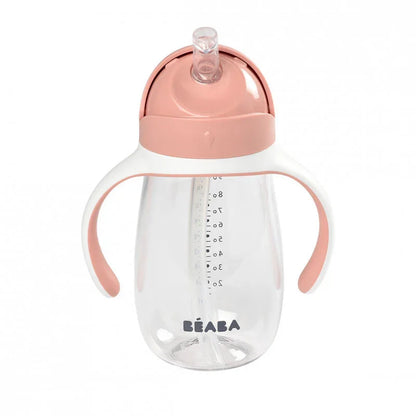 Beaba - Steklenička s slamico 300ml - Old Pink - 913480 Luxbaby