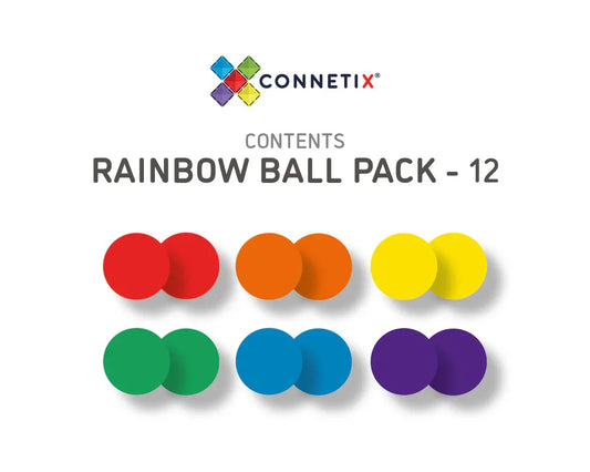 Connetix - Rainbow Ball Pack (12 kosov) - CT-R-00012-BA Luxbaby