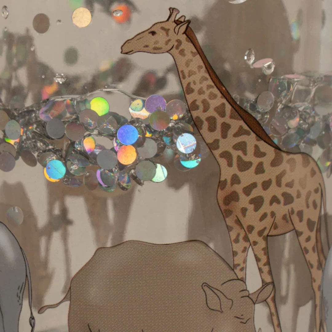 Konges Sløjd - 2-delni set kozarcev z bleščicami - Safari - KS103638S Luxbaby