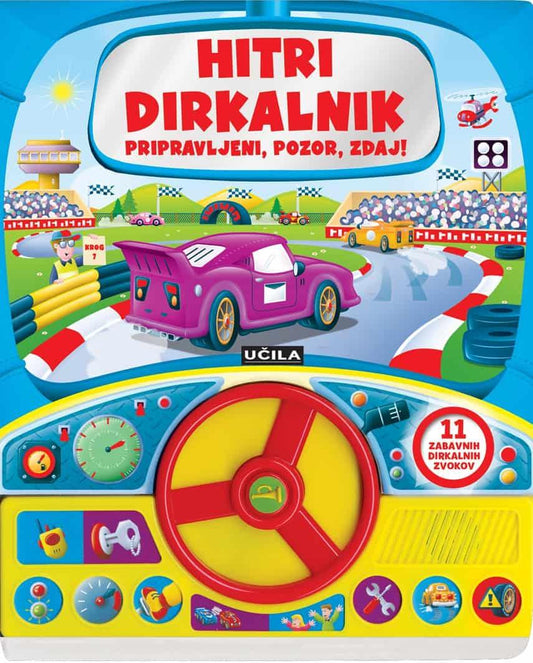 Učila - Hitri dirkalnik – Knjiga z 11 zvoki - U006111 Luxbaby
