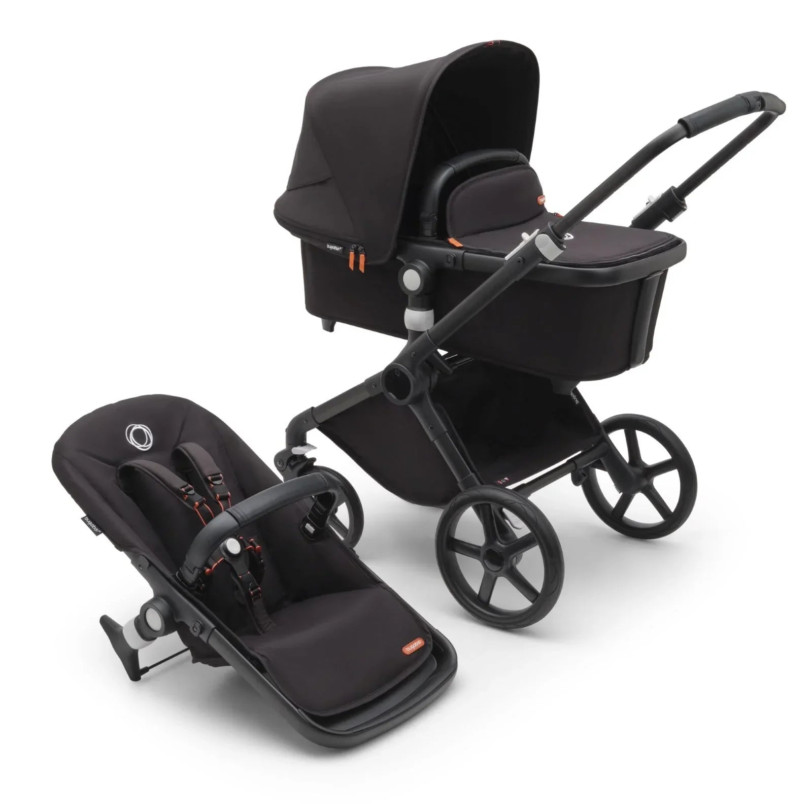 Bugaboo - Otroški voziček Fox Cub - Midnight Black (2v1) - B11474 Luxbaby