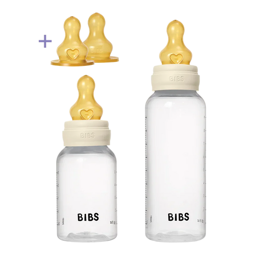 BIBS - Set 2 otroških stekleničk 150ml in 270ml, lateks - Ivory - 5018216 Luxbaby