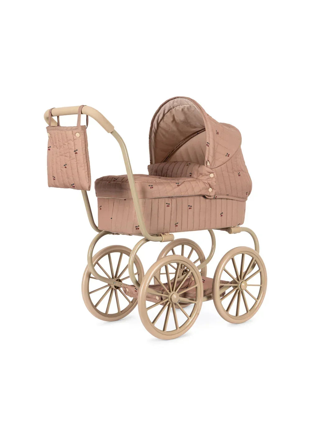 Konges Sløjd - Doll's Stroller with Basket - Cherry Blush