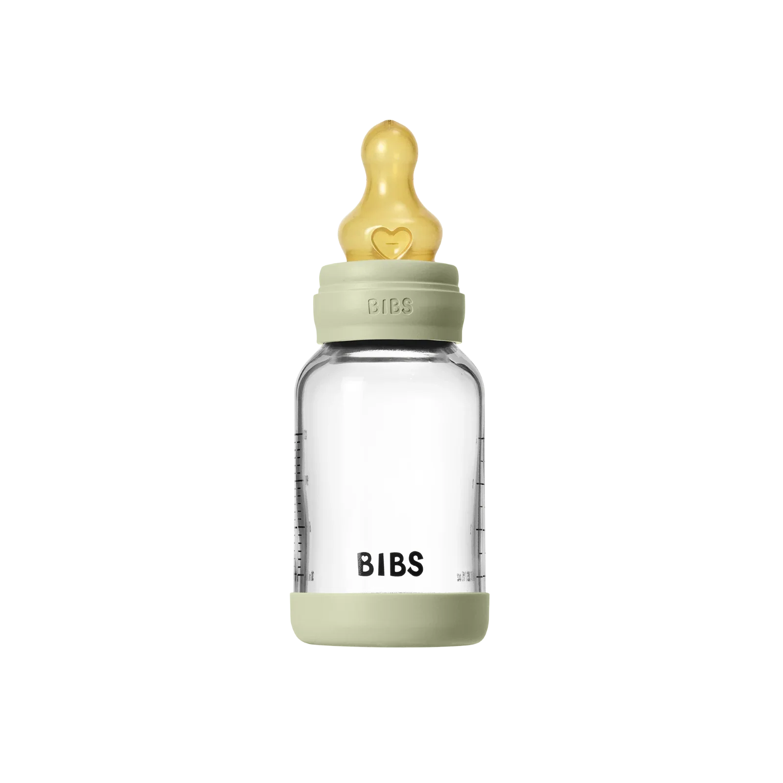 BIBS - Otroška steklena steklenička 120 ml, lateks - Sage (počasni pretok) - 5019250 Luxbaby