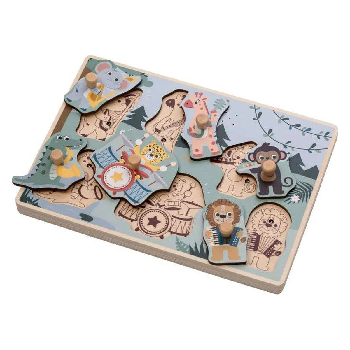 Free2Play - Lesena zvočna vstavljanka - V džungli - F2P1230473 Luxbaby