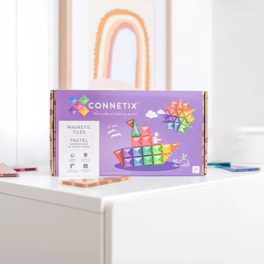 Connetix - Magnetne ploščice - Pastel Starter Pack (64 kosov) - CON-EU-P64 Luxbaby