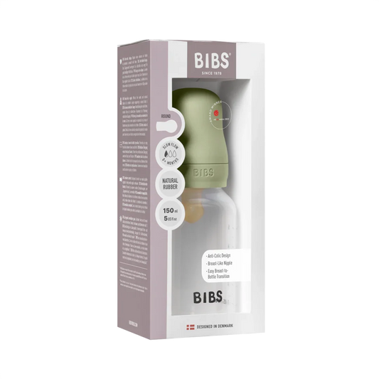 BIBS - Otroška steklenička 150 ml, lateks - Sage (počasen pretok) - 5016250 Luxbaby