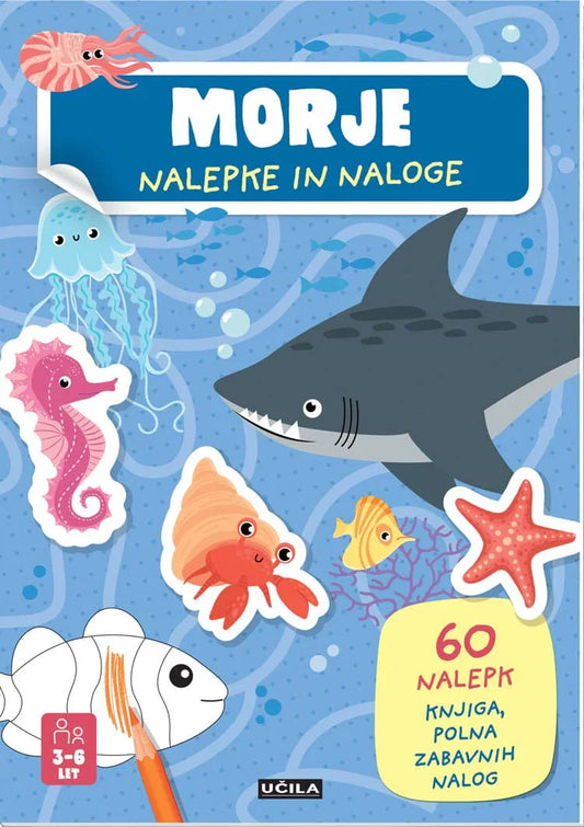 Učila - Morje - Knjiga z nalepkami - U007080 Luxbaby