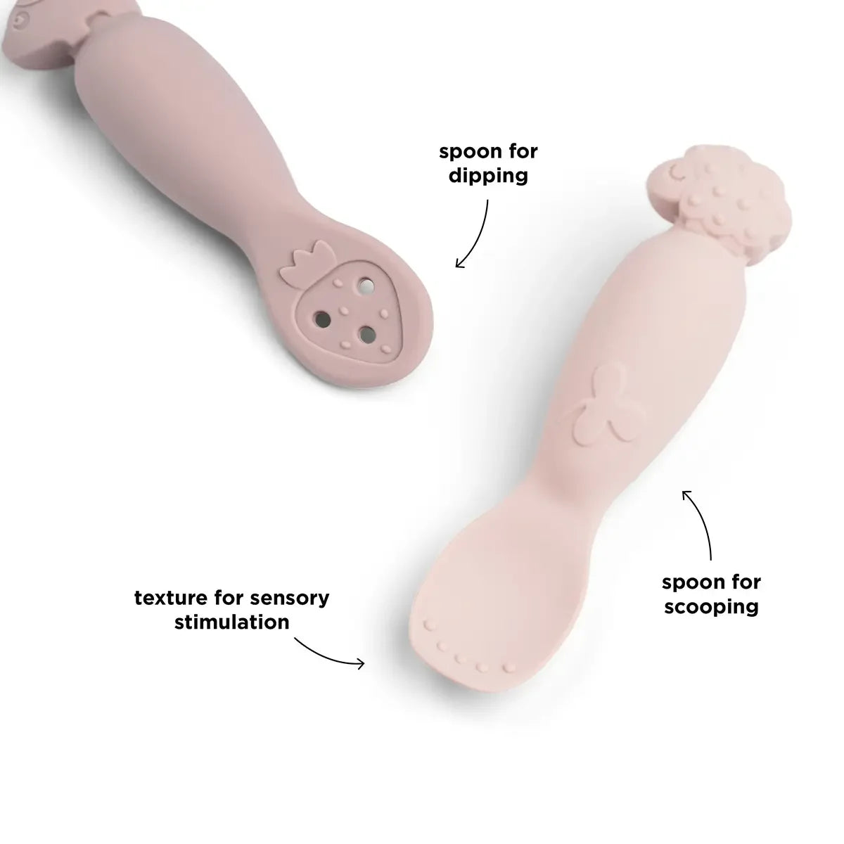 Done by Deer - Komplet 2 žličk Tiny farm - Powder - DBD1159041 Luxbaby