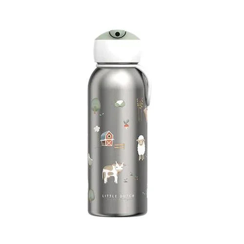 Little Dutch - Steklenička iz nerjavečega jekla flip-up - Little Farm 350ml - LD107458065399 Luxbaby