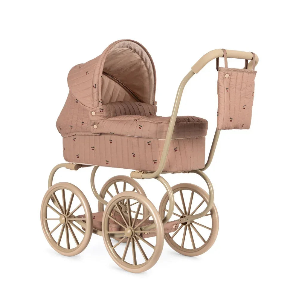 Konges Sløjd - Doll's Stroller with Basket - Cherry Blush