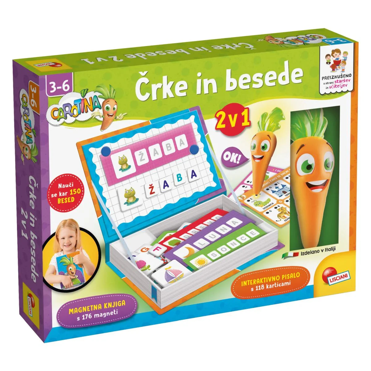 Lisciani - Črke in besede (2v1) - L1261251 Luxbaby