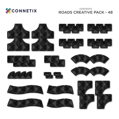 Connetix - Magnetne ploščice - Creative Roads Pack (48 kosov) - CT-O-00048-CR Luxbaby