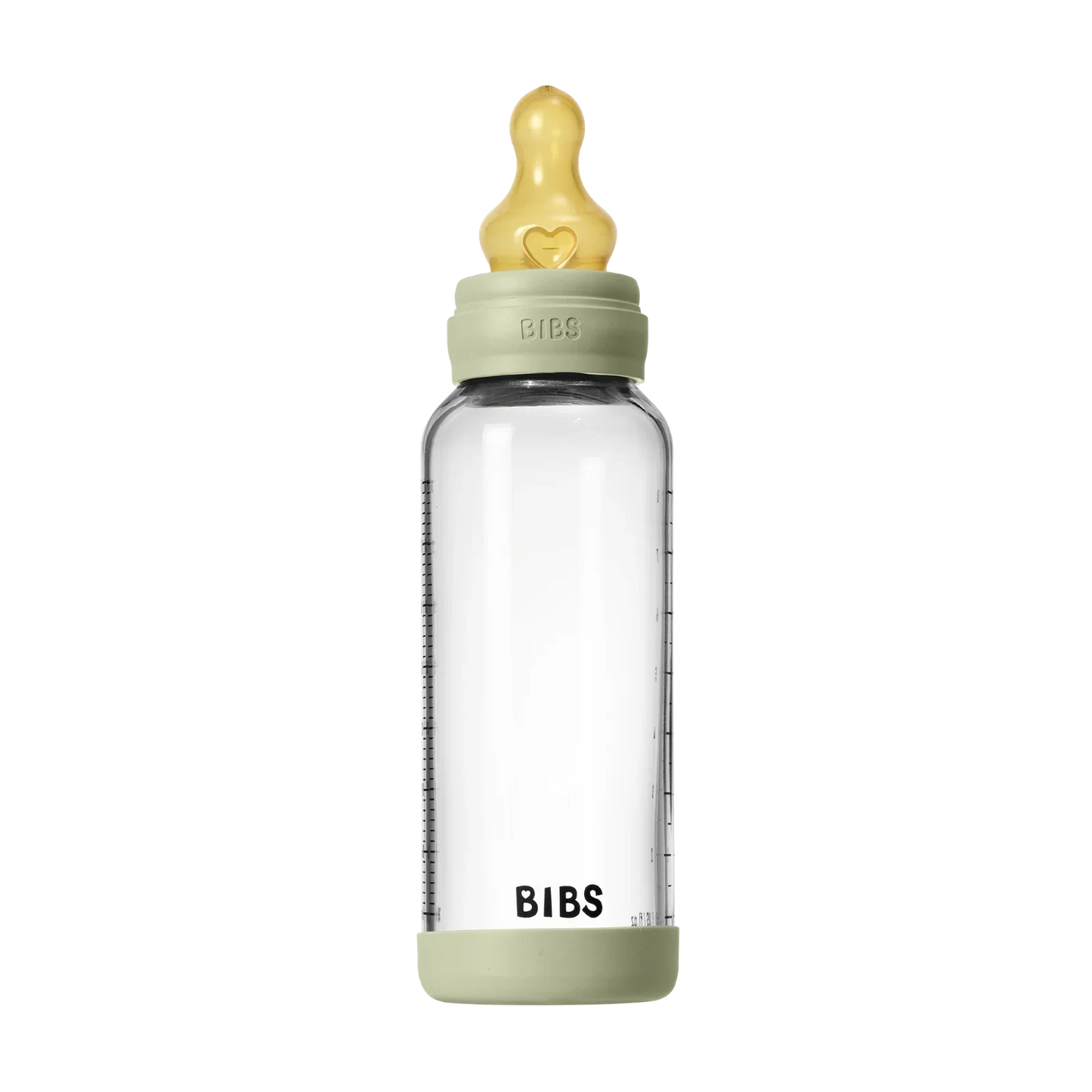 BIBS - Otroška steklena steklenička 240 ml, lateks - Sage (srednji pretok) - 5020250 Luxbaby