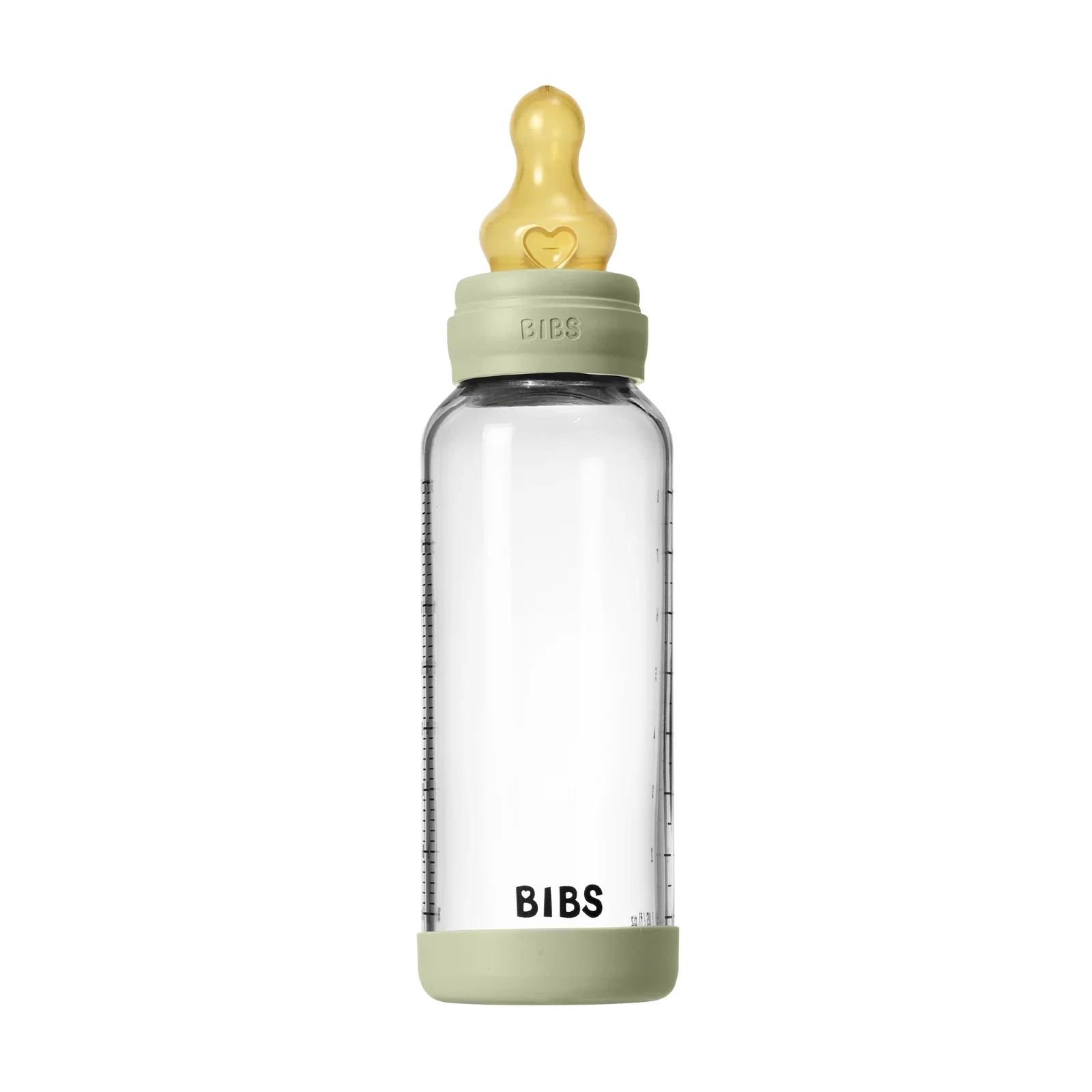 BIBS - Otroška steklena steklenička 240 ml, lateks - Sage (srednji pretok) - 5020250 Luxbaby