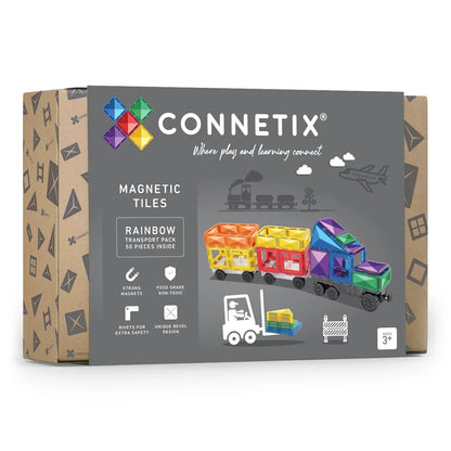 Connetix - Magnetne ploščice - Rainbow Transport Pack (50 kosov)