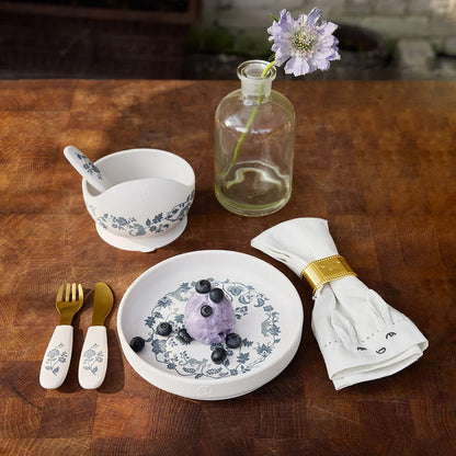 Elodie - Silikonska skledica z žličko - Garden Leo Toile - E13921 Luxbaby