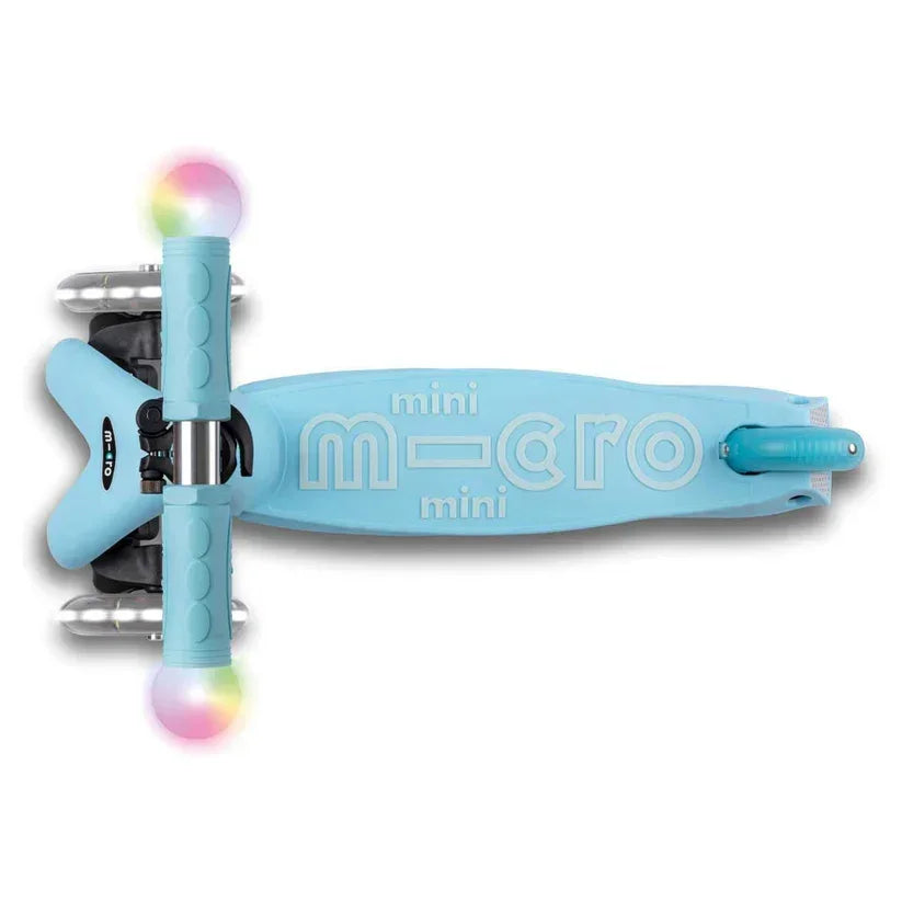 Micro - Otroški skiro Mini2Grow Deluxe Magic LED - Moder (4v1)