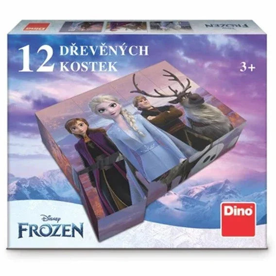 Dino Toys - Sestavljanka iz kock - Ledeno kraljestvo/Frozen (12 kosov)