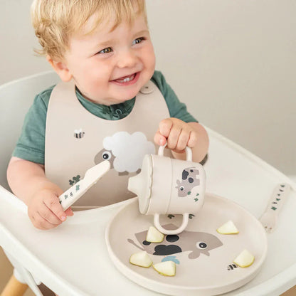 Done by Deer - Jedilni pribor Foodie Tiny farm - Sand