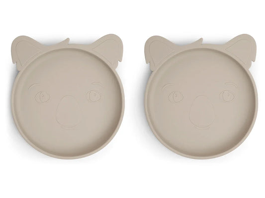 Nuuroo - Akila Silikonski krožnik Koala - Cobblestone (2kosa) - NU118C Luxbaby